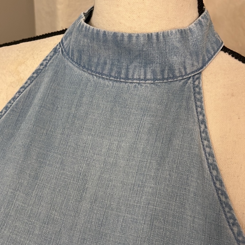 Anthropologie, Cloth and Stone chambray halter denim jean dress Size XS - Picture 7 of 17